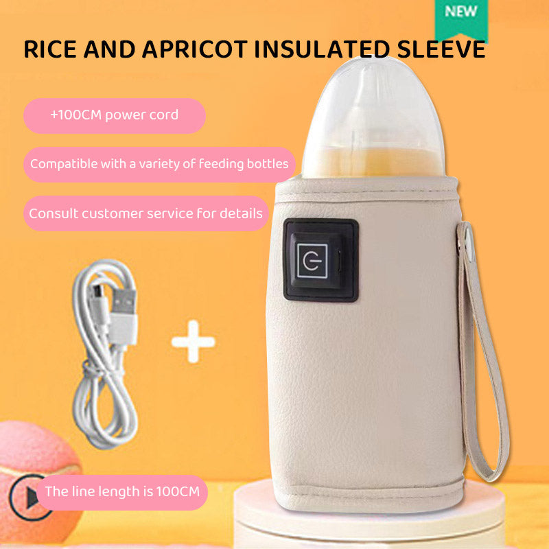 Usb Milk Bottle Insulation Cover, Outdoor Portable Heating, Universal Warming Cover for Children, Constant Temperature Heating