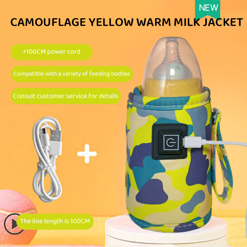 Usb Milk Bottle Insulation Cover, Outdoor Portable Heating, Universal Warming Cover for Children, Constant Temperature Heating