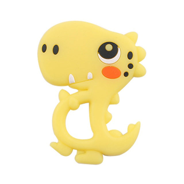 1pc Silicone Teether Food Grade Dinosaur Rattle Baby Teething Pendant DIY Pacifier Clipt Accessories Baby Nursing Gitfs