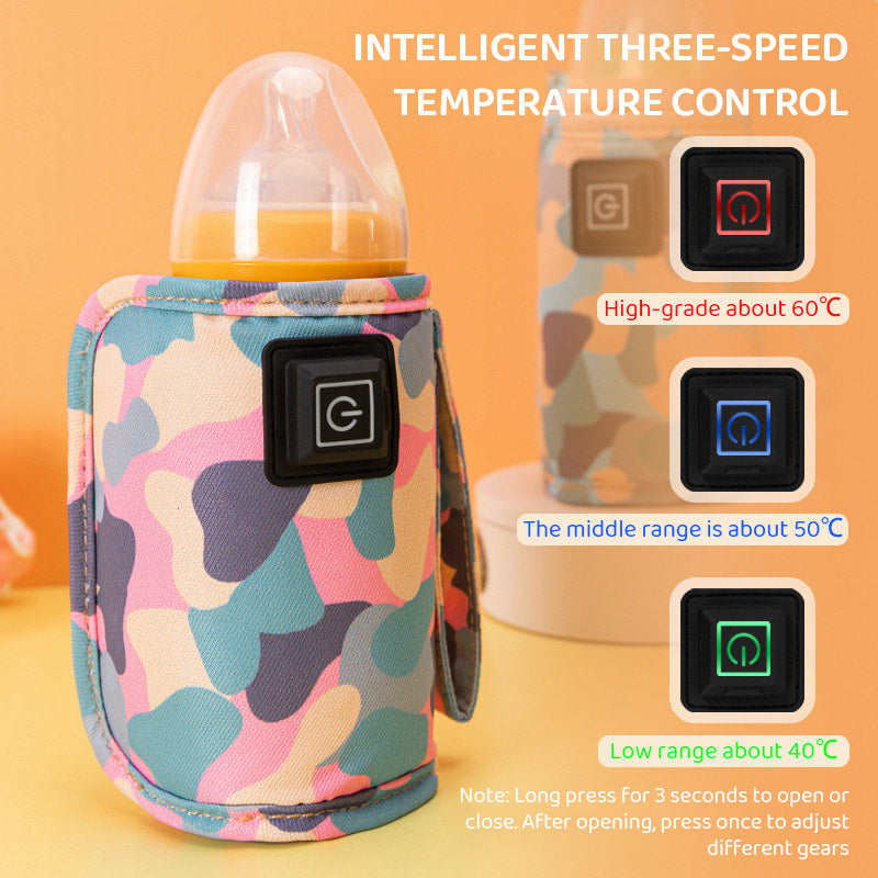 Usb Milk Bottle Insulation Cover, Outdoor Portable Heating, Universal Warming Cover for Children, Constant Temperature Heating