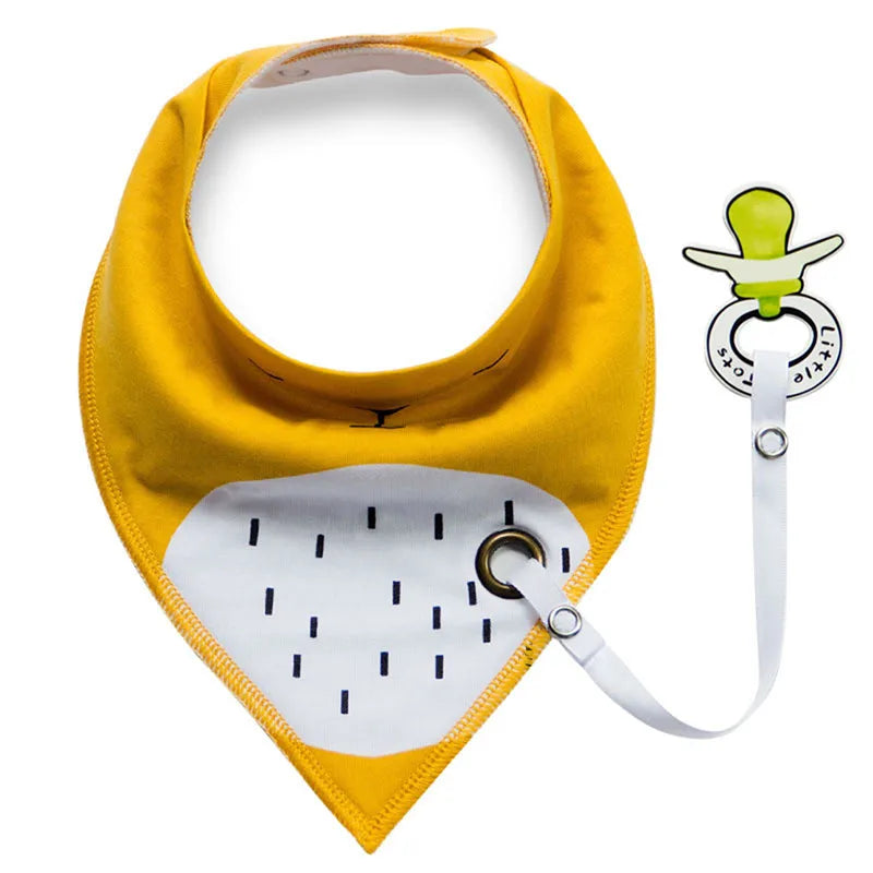 Saliva Towel Baberos Bebes Baby Bibs & Anti-drop Rope Super Absorbent Infant Cotton Bandana Dribble Bib Scarf Newborn Feeding